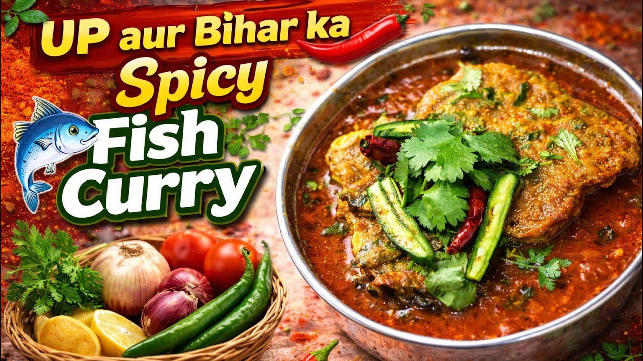 Authentic | UP♥️ Bihari Style Fish Curry🐬|Secret Recipe 🤫|Spicy Fish Curry🐠🍲