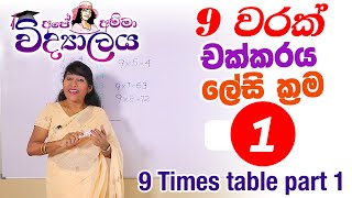 9 වැඩි කිරීම ලේසි ක්‍රම (පළමු කොටස)  9 x table (Part 1)  by Apé Amma Vidyalaya