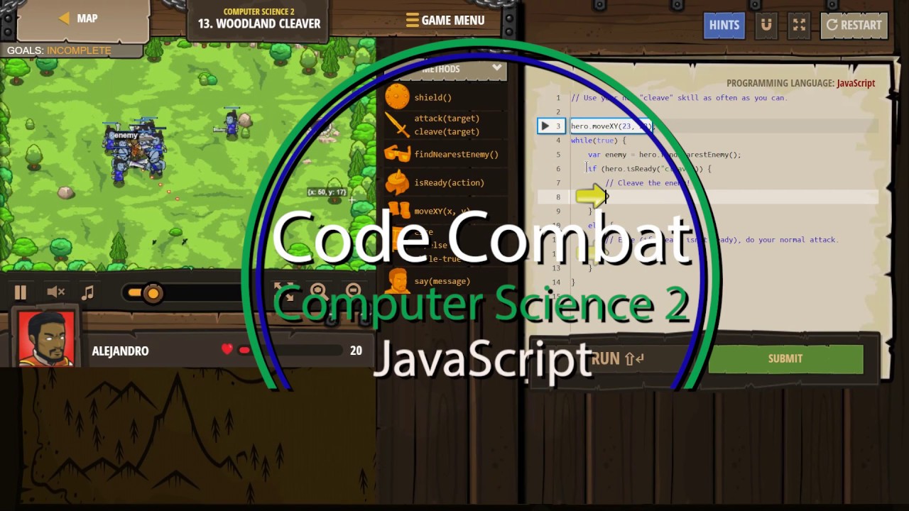 Code Combat Level 2 Winding Trail Javascript Computer