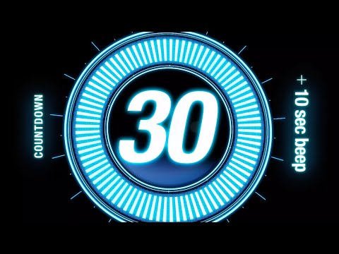 30 seconds Countdown Timer / with Beep Every 10 sec 🔵