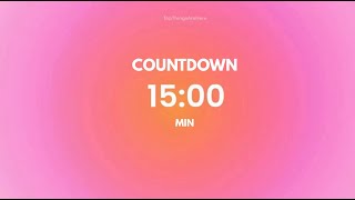 15-Minute Aesthetic 🩷 Pink Aura Countdown Timer For Study, Relax & Focus ✨
