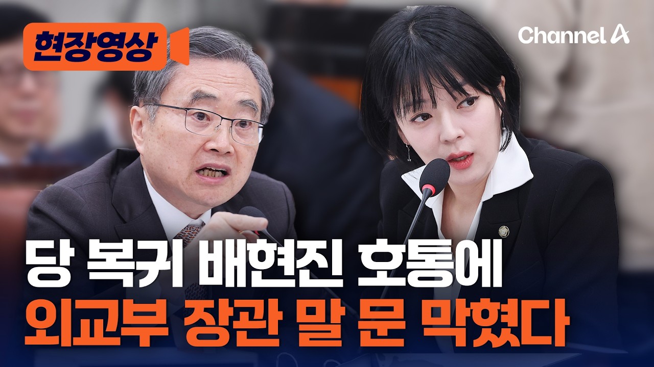 당 복귀 배현진, 외교부 장관에 쉴새 없는 폭풍 질의 [현장영상] / 채널A