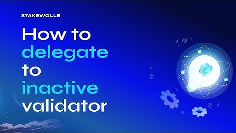 Guide how to stake to inactive validator with REStake