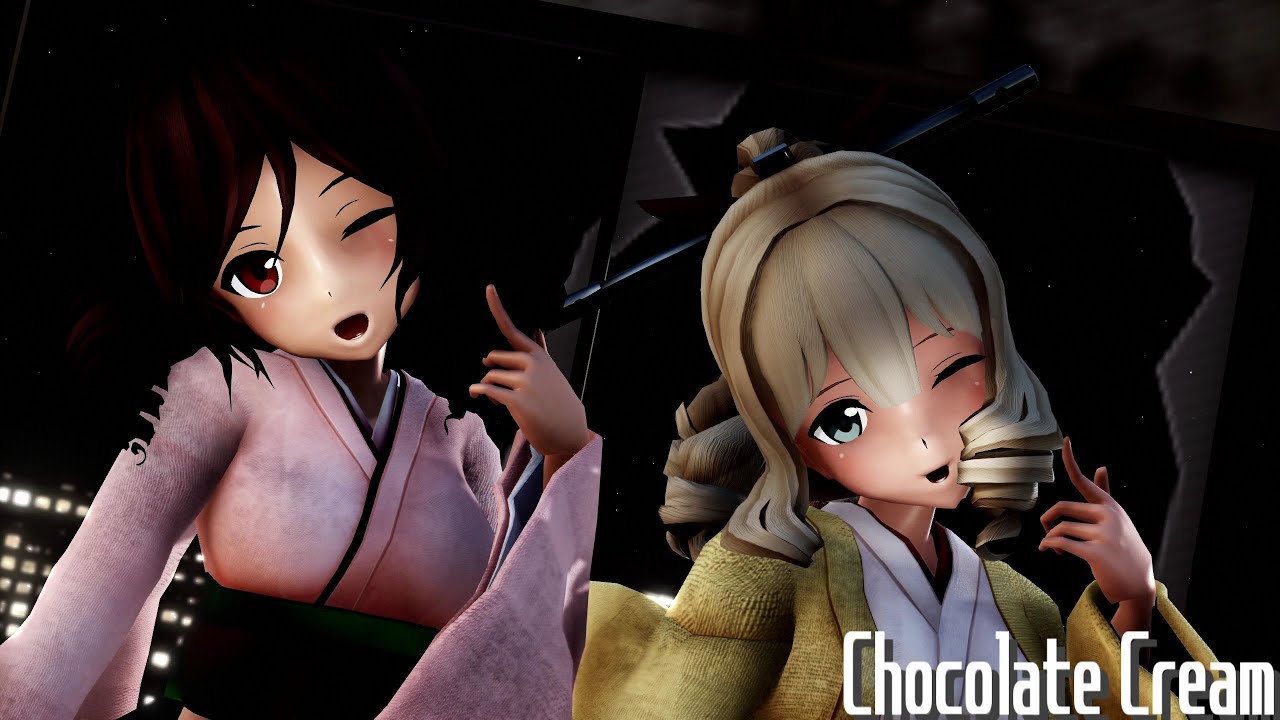 Mmd艦これ 春風と旗風でchocolate Cream ミニスカver Youtube