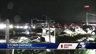 Buildings flattened in Rogers