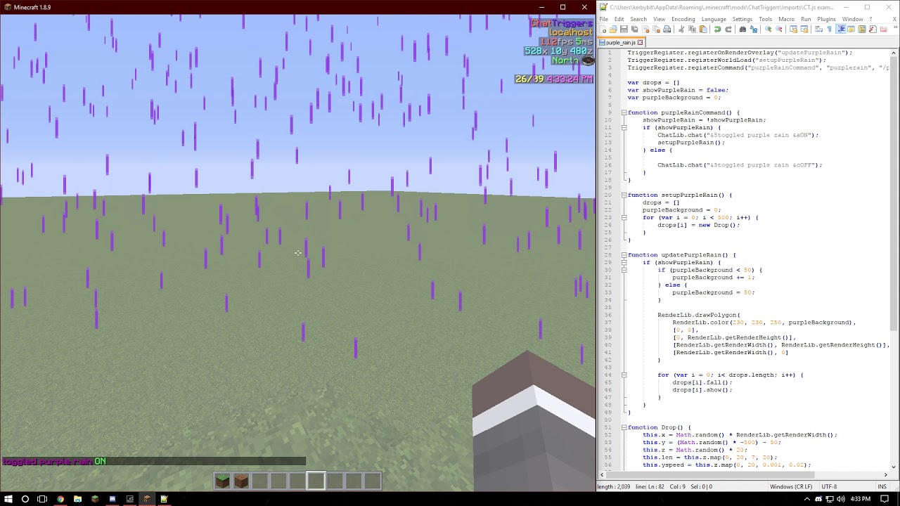 CT.js purple rain - YouTube