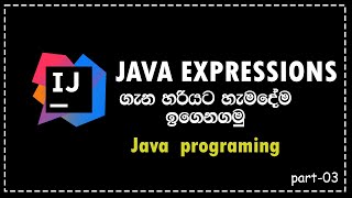 Java Programming in sinhala Expressions part 03