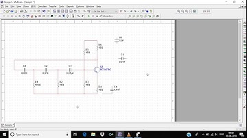 RC phase shift oscillator using transistor on multisim