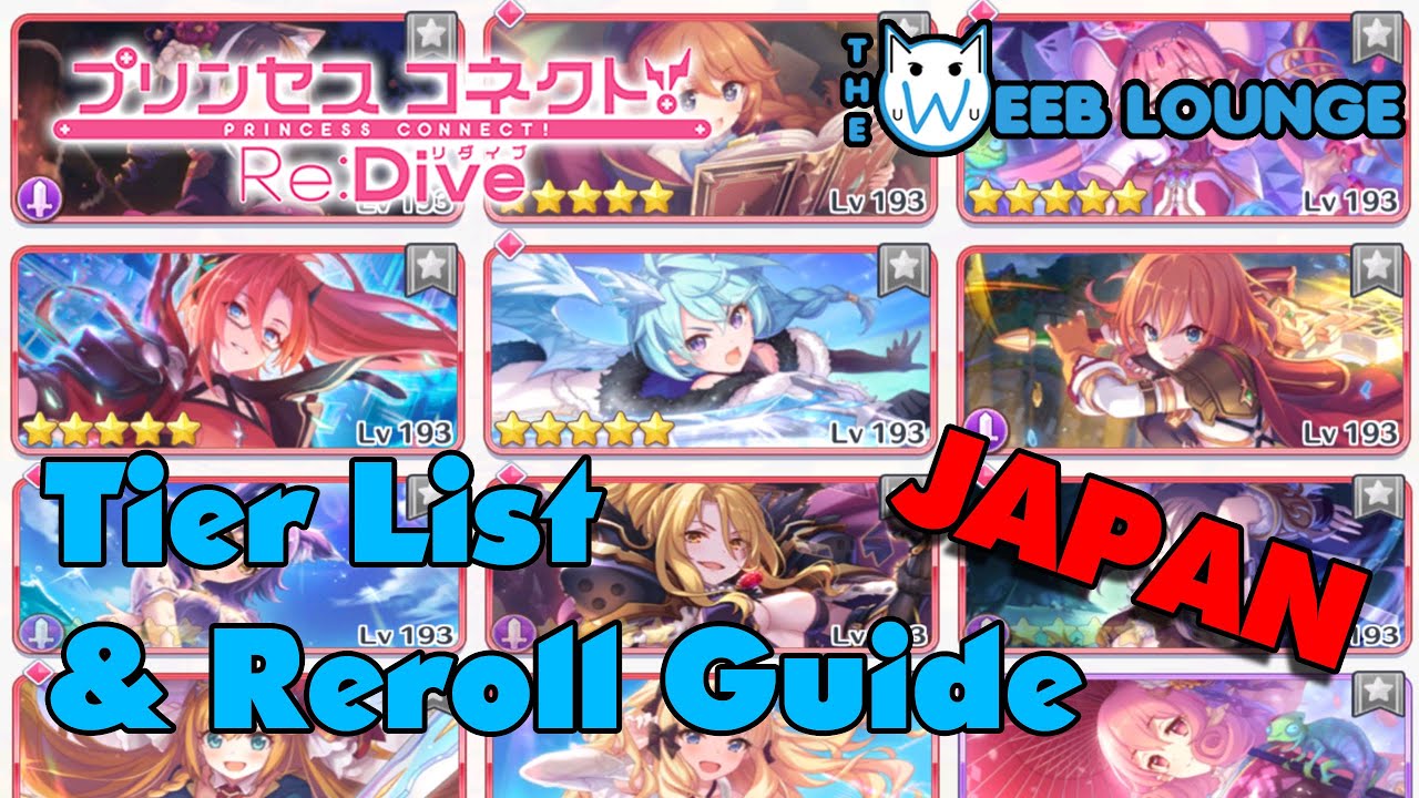 Tier List and Reroll Guide for JP Servers Princess Connect ReDive