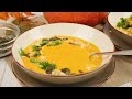 Roast Pumpkin Soup - cremige Kürbissuppe mit geröstetem Kürbis