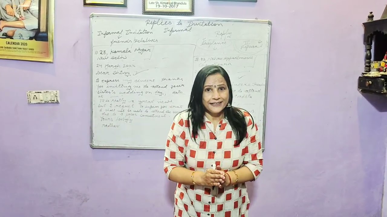 #Class 12 #reply to informal invitation #refusal #cbse #board examination #best wishes