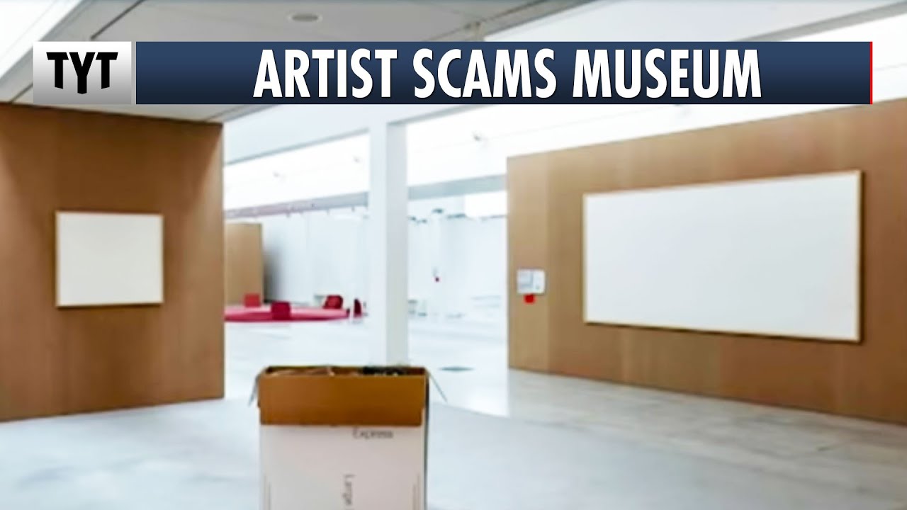 Artist Tricks Museum With Blank Canvas