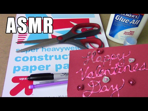No Talking ASMR Construction Paper Crafts - Cutting, Gluing, Folding, Measuring, Writing