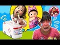 ぽぽちゃんの病院ごっこで姉妹ゲンカ!! ちいぽぽちゃん 総合クリニックに変身!ぽぽちゃん救急車 開封 お世話ごっこ 看病ごっこ お医者さんごっこ ケンカ 仲直り