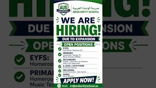 UAE School Jobs | Multiple school Vacancies | Apply Now #abroadteacherjob #education #viralshort