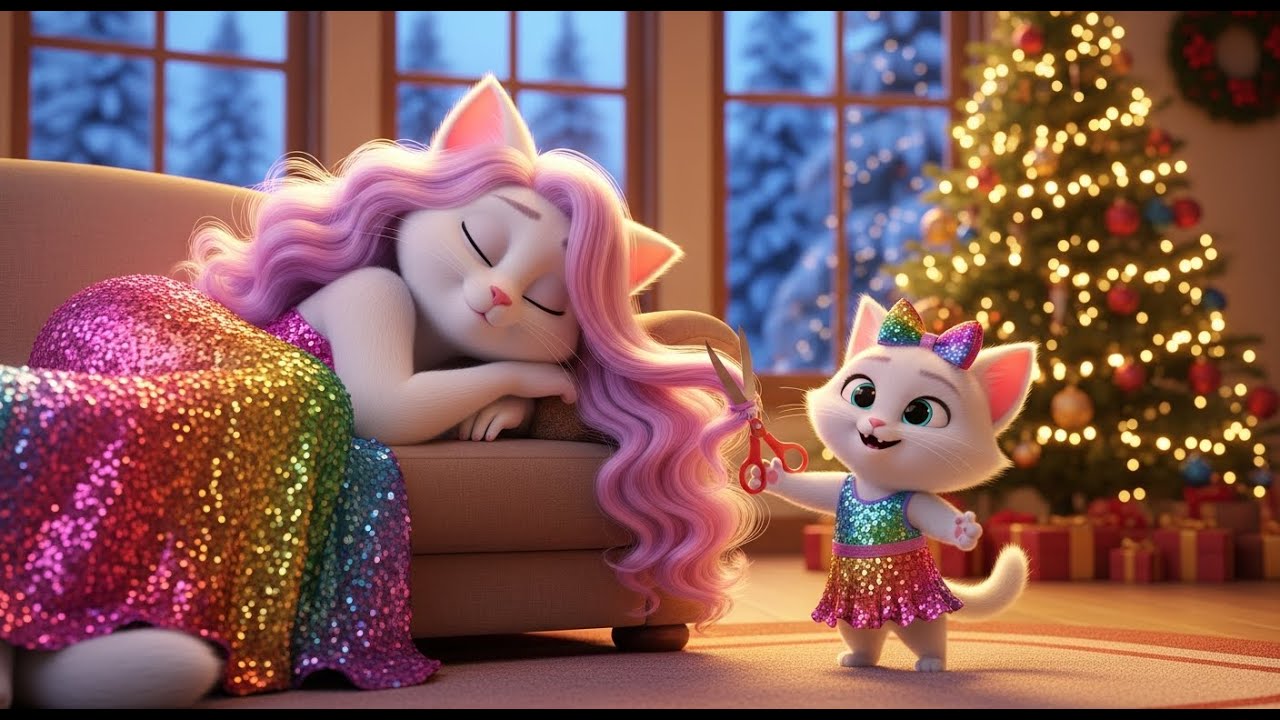 Naughty Kitten Caught Shopping by Mama and Magic Makeover 💄🐱