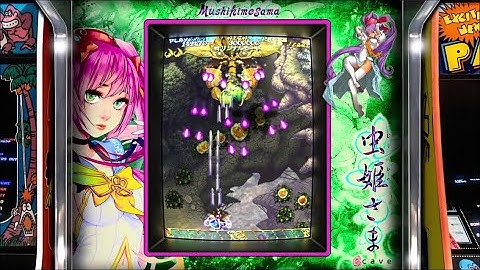 Mushihimesama, realistic arcade bezel with the Mega Bezel Reflective Shader