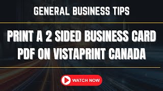 Printing Business Cards on Vistaprint Tutorial