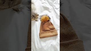 Sustainable fashion begins from classic versatile designs: knit beanie turning into bobble hat