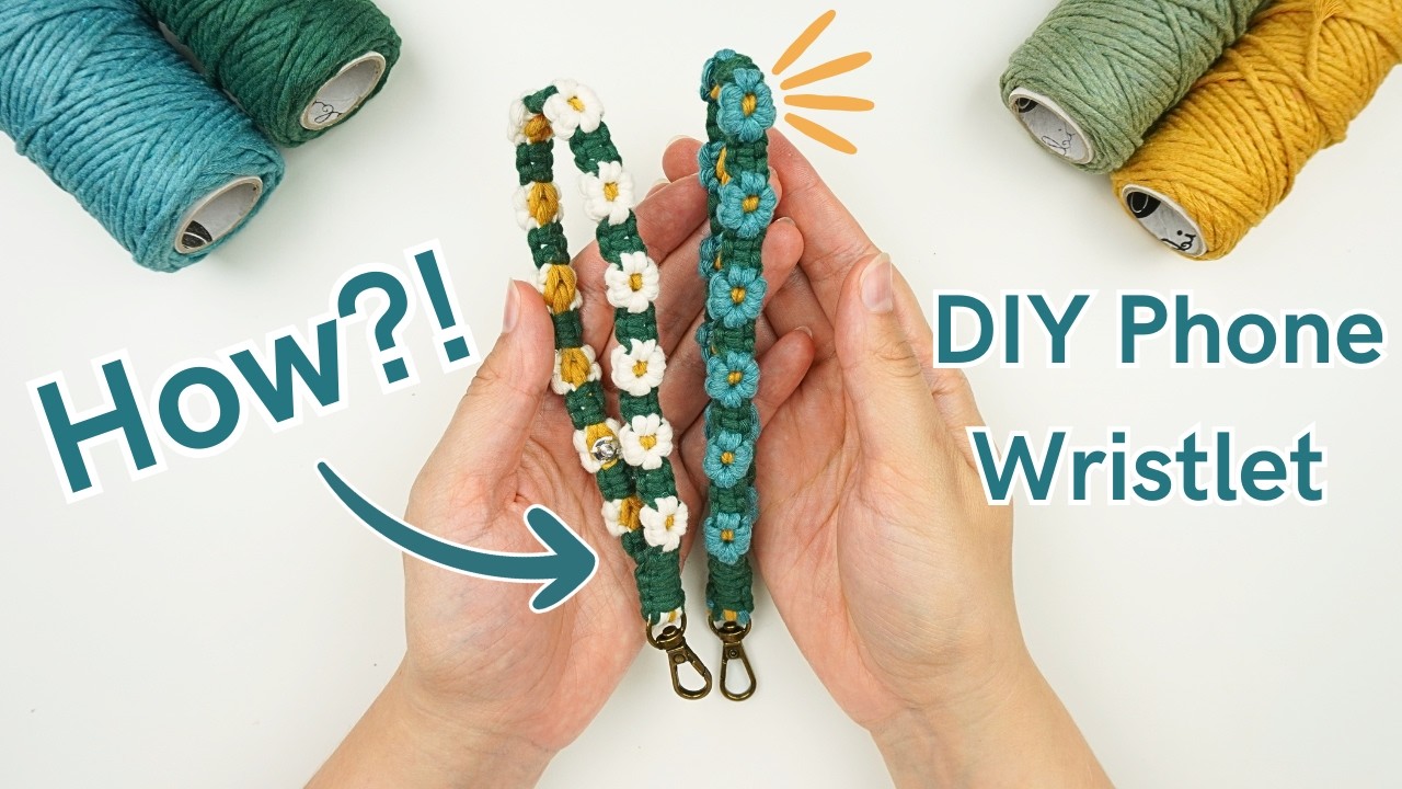 The Cutest Macrame Daisy Wristlet You'll Ever Make! ✨ - YouTube