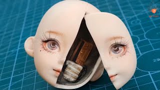 DIY | BJD Faceups stoties | Repainting Dolls | Doll Makeup | L52