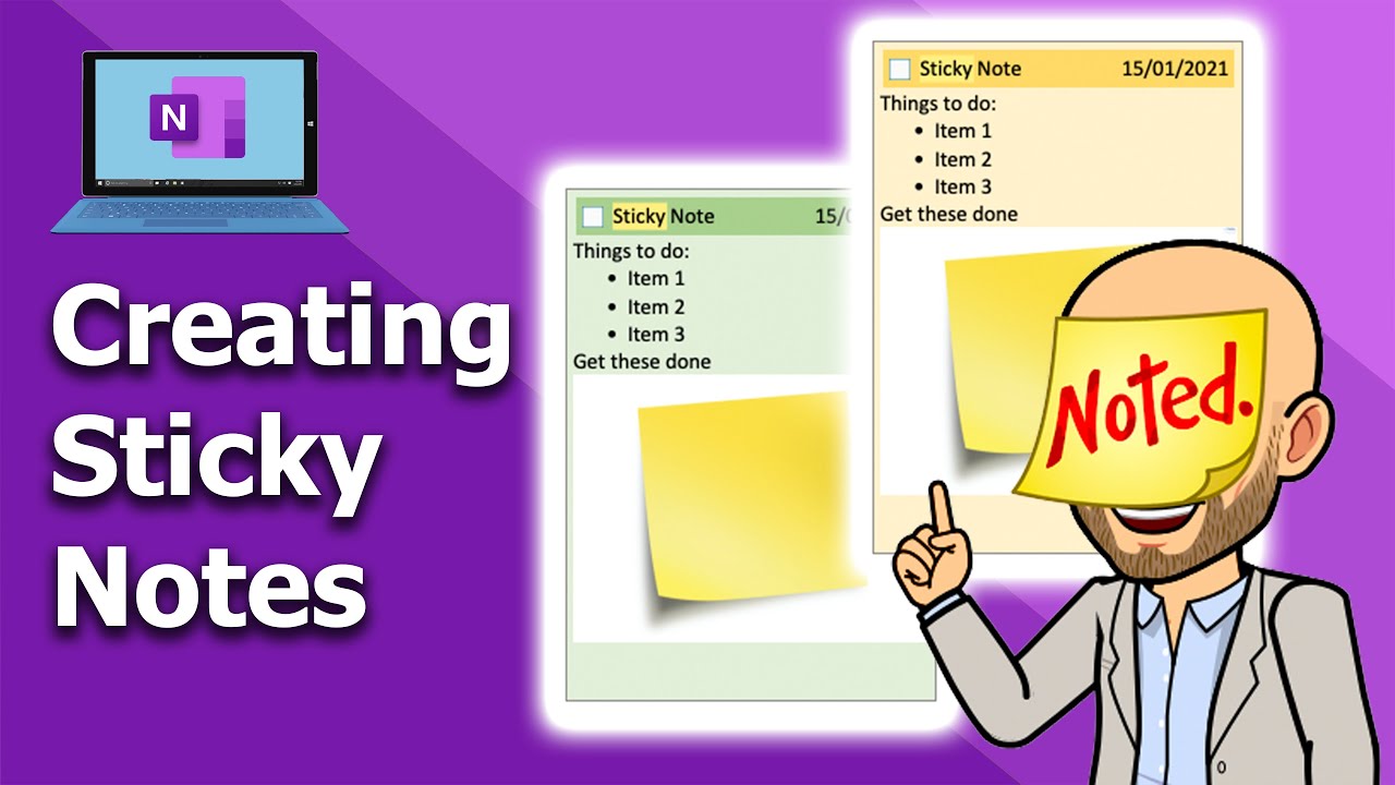 Periodisk Svig kommando OneNote - Create a Sticky Note in 3 Easy Steps - YouTube