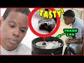 Mother can't believe her son EATS from trashcan