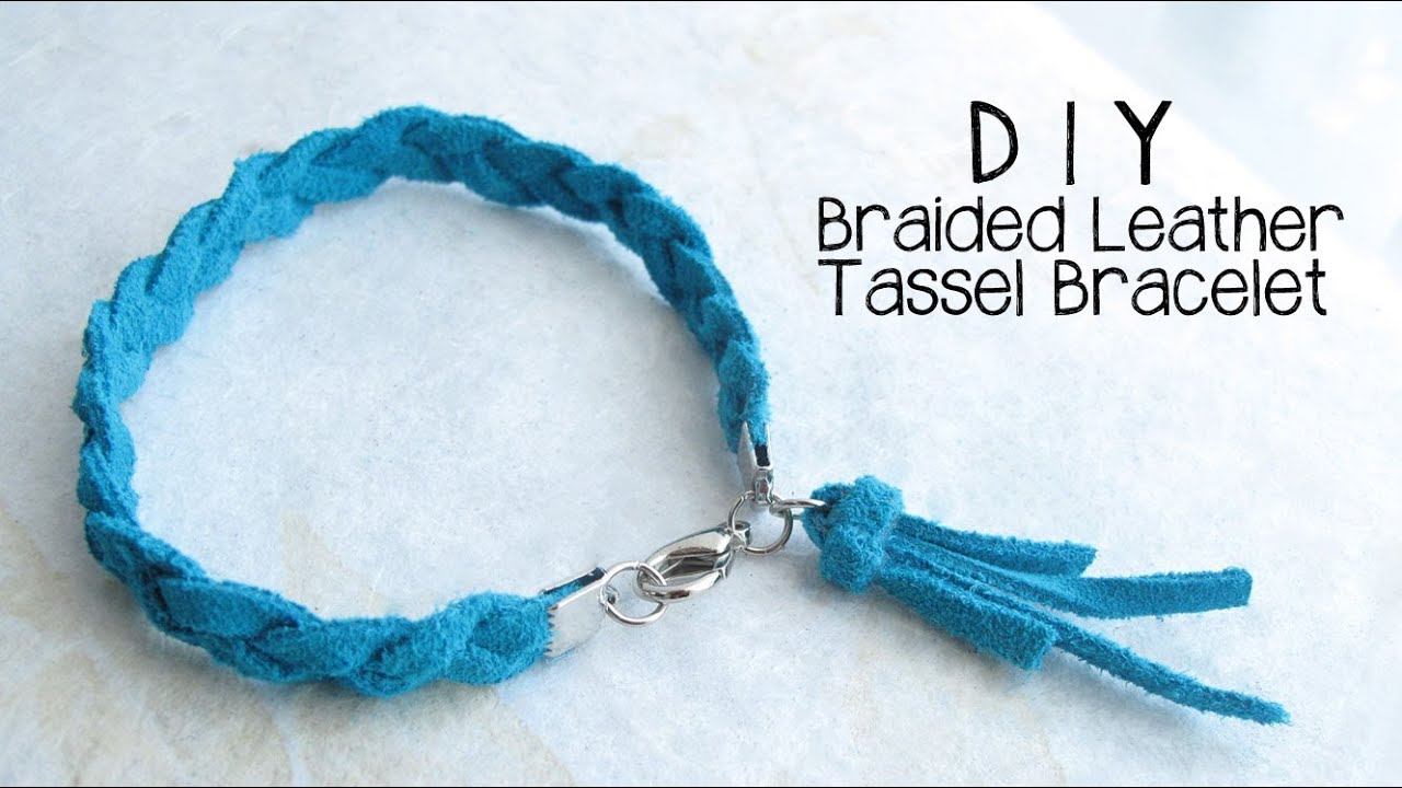 DIY Braided Leather Tassel Bracelet Jewelry Making Tutorial - YouTube
