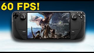 Monster hunter world Iceborne 60fps settings steam deck 1TB oled - Many locations tested!