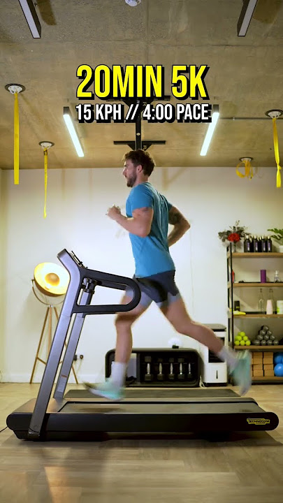 How 5K running paces looks on a treadmill! 15 minutes 5K.