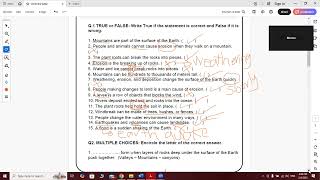Elevate Science, Grade 2, Topic 4, Revision sheet