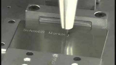 Dot Peen Pin Marking Nameplate Tags with a Clamping Fixture - SCHMIDT