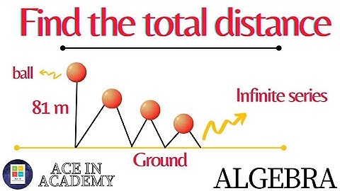 Find the total distance the ball travels | Algebra | Infinite Series