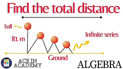 Find the total distance the ball travels | Algebra | Infinite Series
