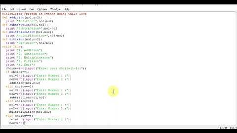 Calculator Program in Python using while loop