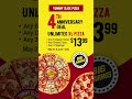 Yummy Slice Pizza 4th Anniversary Deal | $13.99 XL Pizza