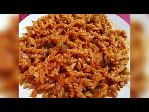 اسهل طريقة لعمل معكرونة بصلصة البندورة او الطماطم