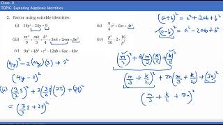 Ex set 4.3 Q2. Factor using suitable identities:(i) 16y^2 – 24y + 9