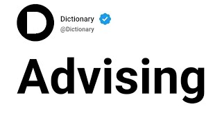 Advising Meaning In English