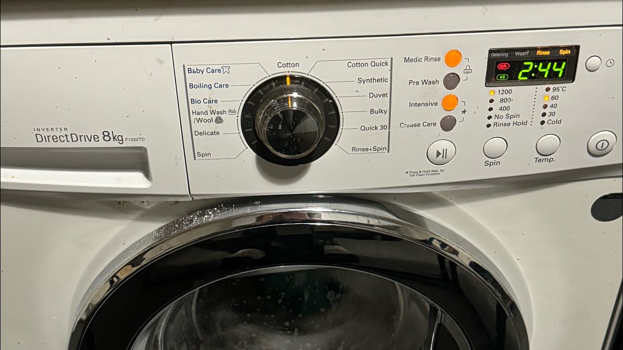 LG washing machine F1222TD loud spin and medic rinse, ordered a new