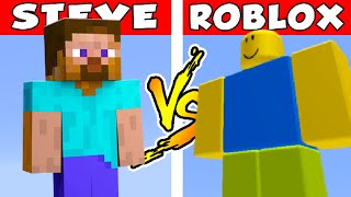 STEVE vs ROBLOX – PvZ vs Minecraft vs Smash