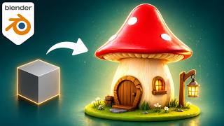 Stylized Mushroom House in Blender | Cute Fantasy 3D Modeling Tutorial