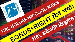 HRL बधाई  BONUS र RIGHT SHARE दुवै दिने भयो। Himalayan Reinsurance। LAGANI SANSAR।