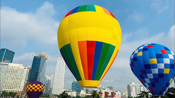 Lễ hội khinh khí cầu và dù lượn chào mừng lễ 2/9 tại sài gòn quay từ thủ thiêm thủ đức