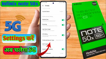 infinix note 50x 5g network settings, infinix note 50x me 5g network kaise laye