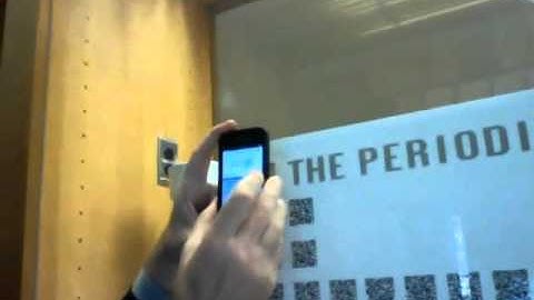 Demo of QR Codes on the "Periodic Table of Videos"