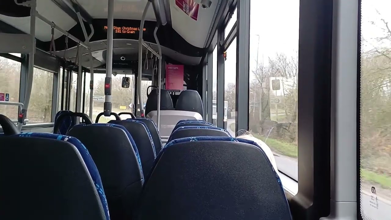 A Visual Journey aboard YY75DWP (4146) -  Hoo St Werburgh to High Halstow - 191 to Grain