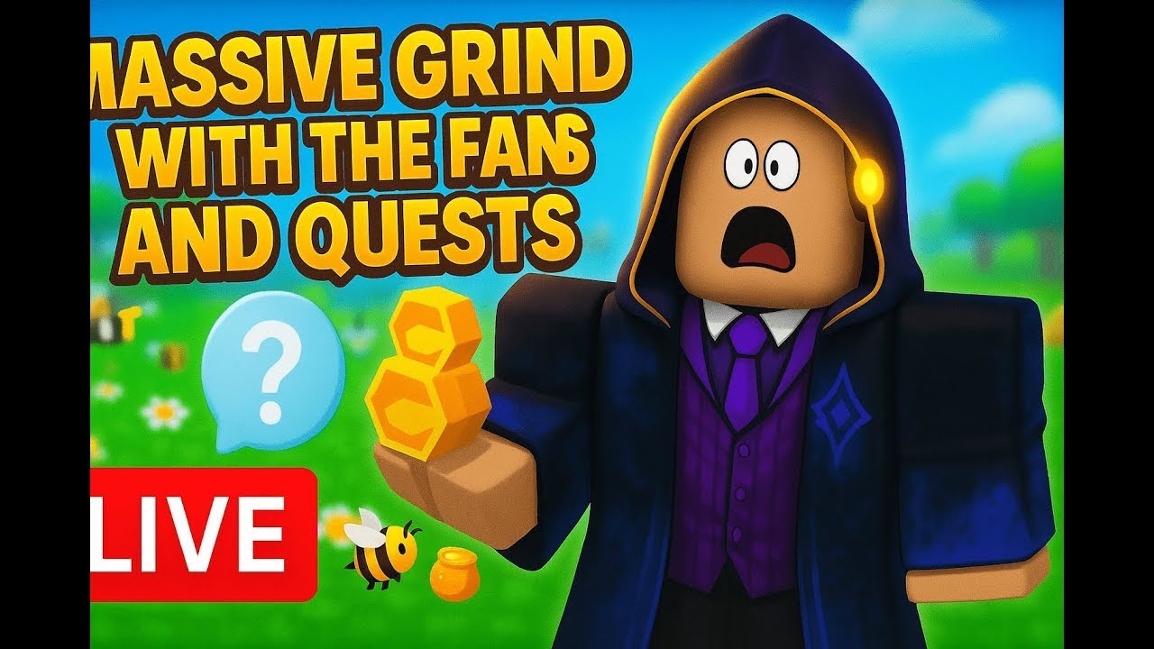 Grinding BEE SWARM SIMULATOR FANS AND GIVEAWAY! - Roblox Adventures!