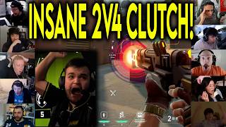 Valorant Streamers React To NAVI Filu &amp; chloric CRAZY 2v4 CLUTCH Against TH In VCT