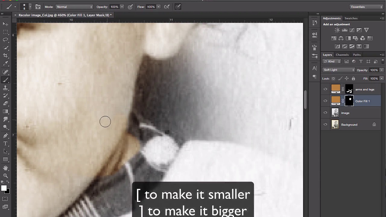 Colorizing Photos- Part 5: Refining an edge with the mask